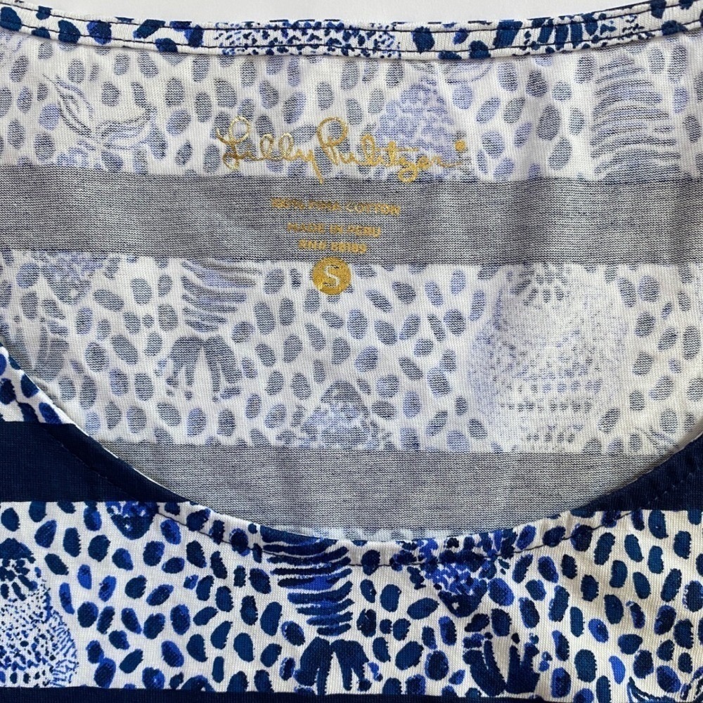 Lilly Pulitzer LaJolla Dress High Tide Heart and Sole Stripe - S NWT - Picture 9 of 12